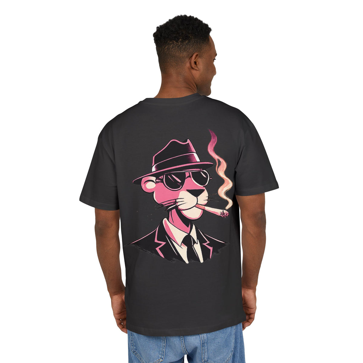 Pink Panther Retro Mafia Tee — Smoking Panther Graphic T-Shirt