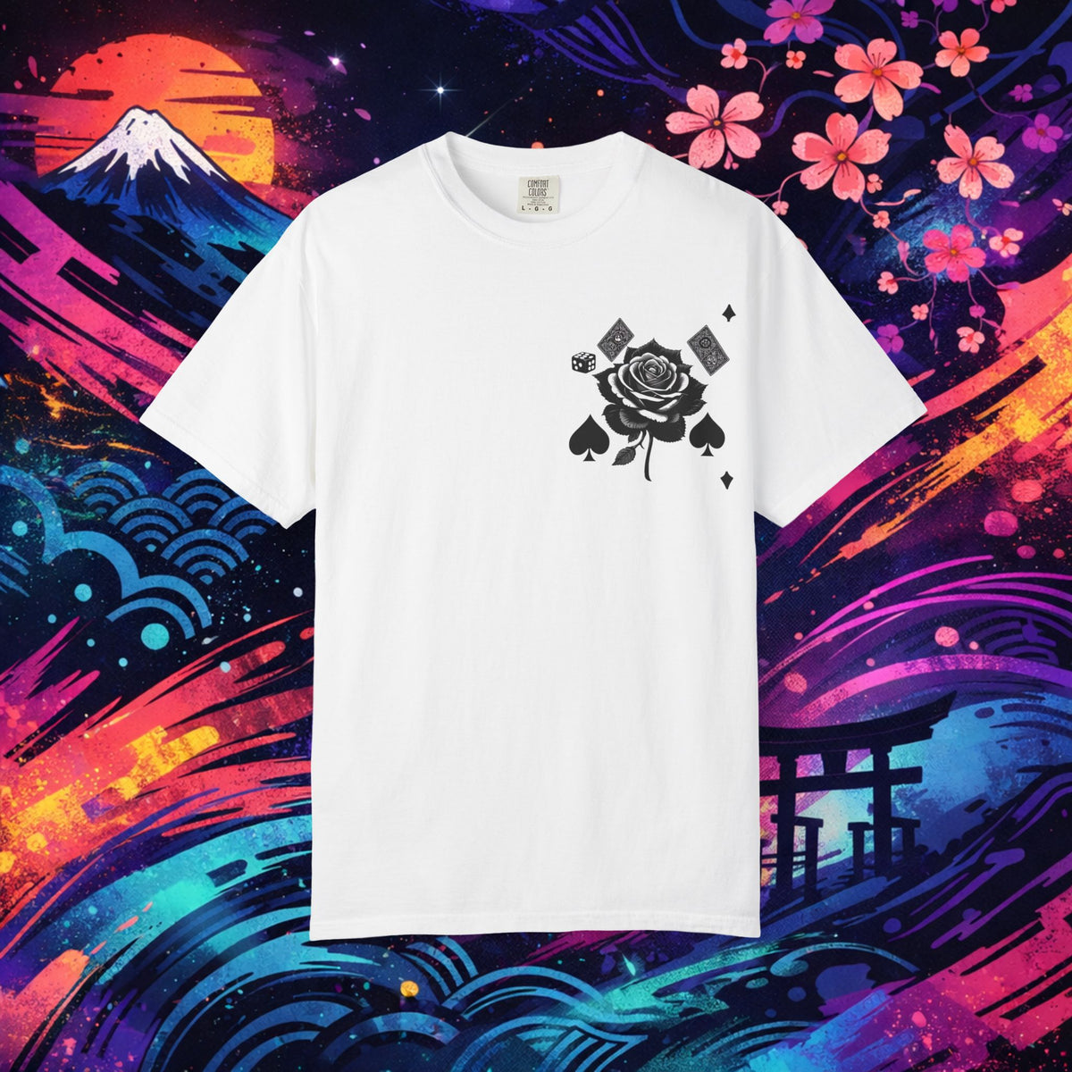 Ace of Roses T-Shirt — Black Floral Playing Cards Tee 🔥