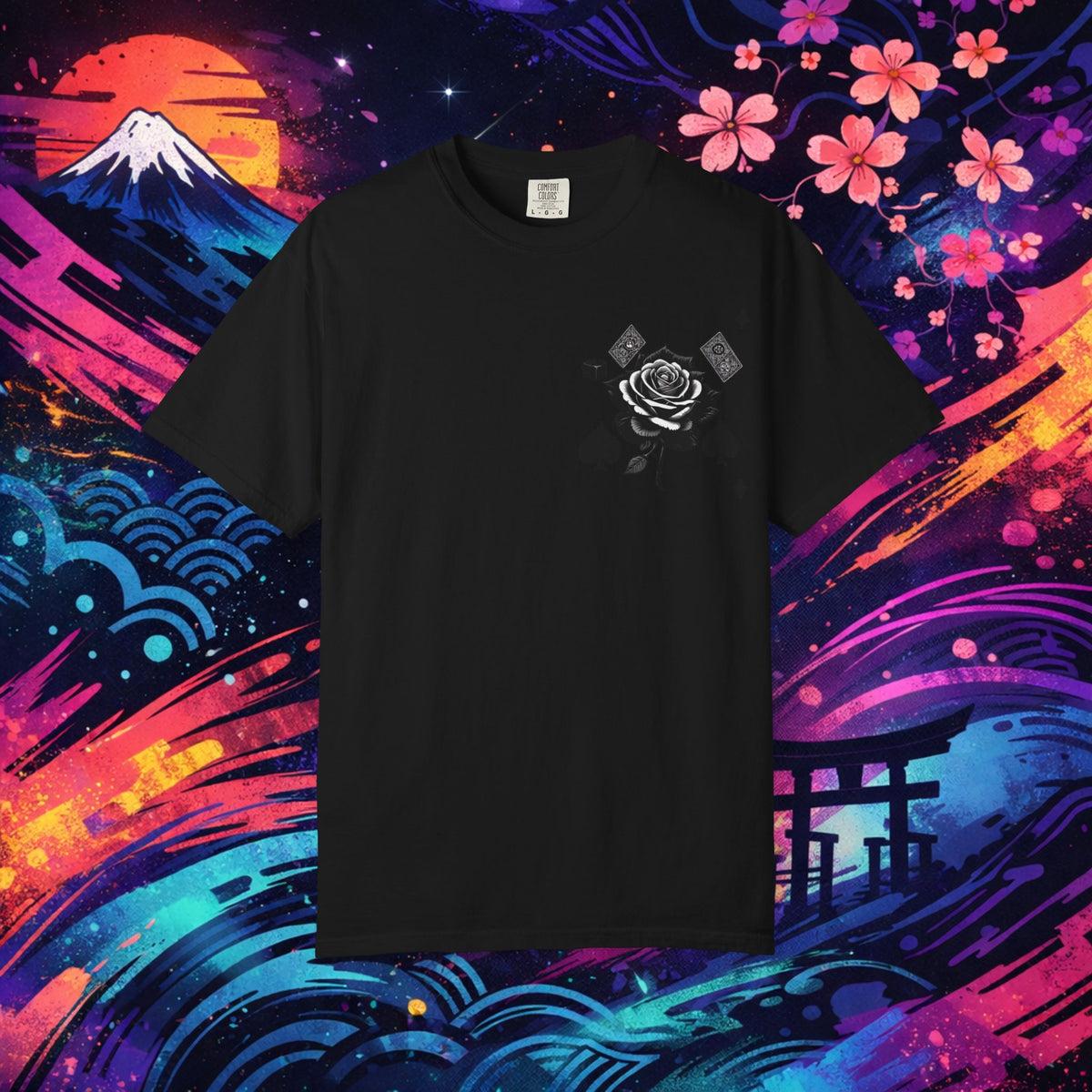 Ace of Roses T-Shirt — Black Floral Playing Cards Tee 🔥