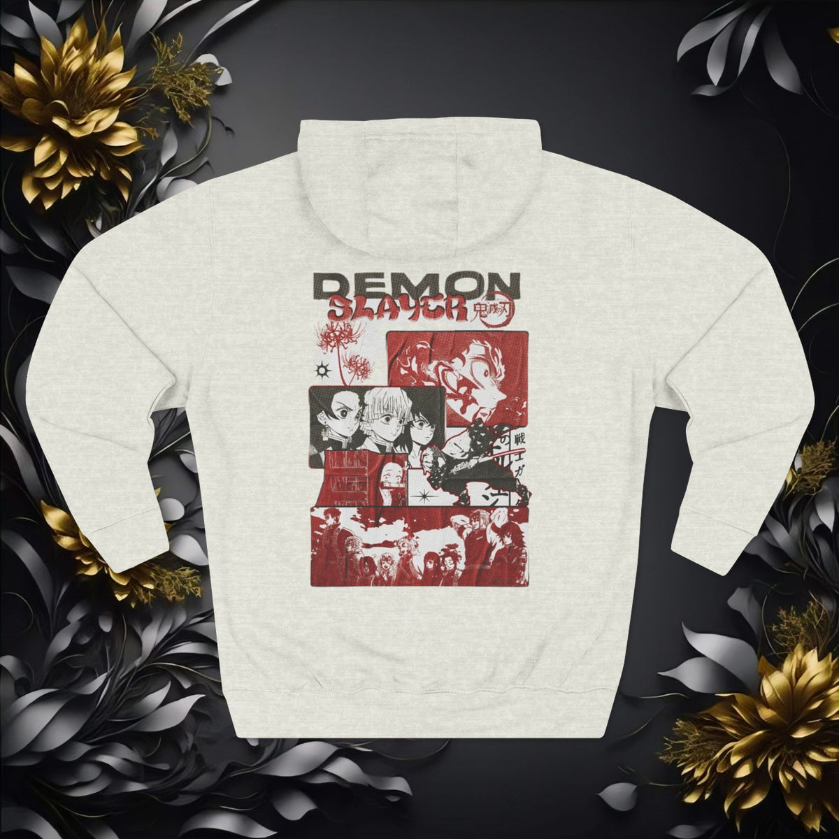 Demon Slayer Anime Hoodie - Retro Panel Graphic Fleece Pullover 🔥