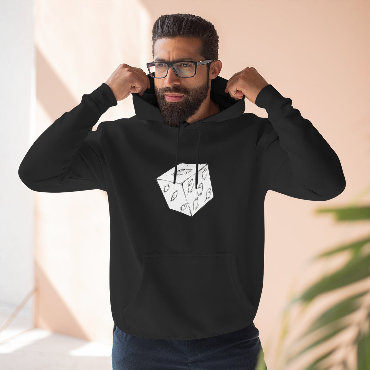 Graphic Naruto Pain Hoodie — Monochrome Dice Cube Streetwear
