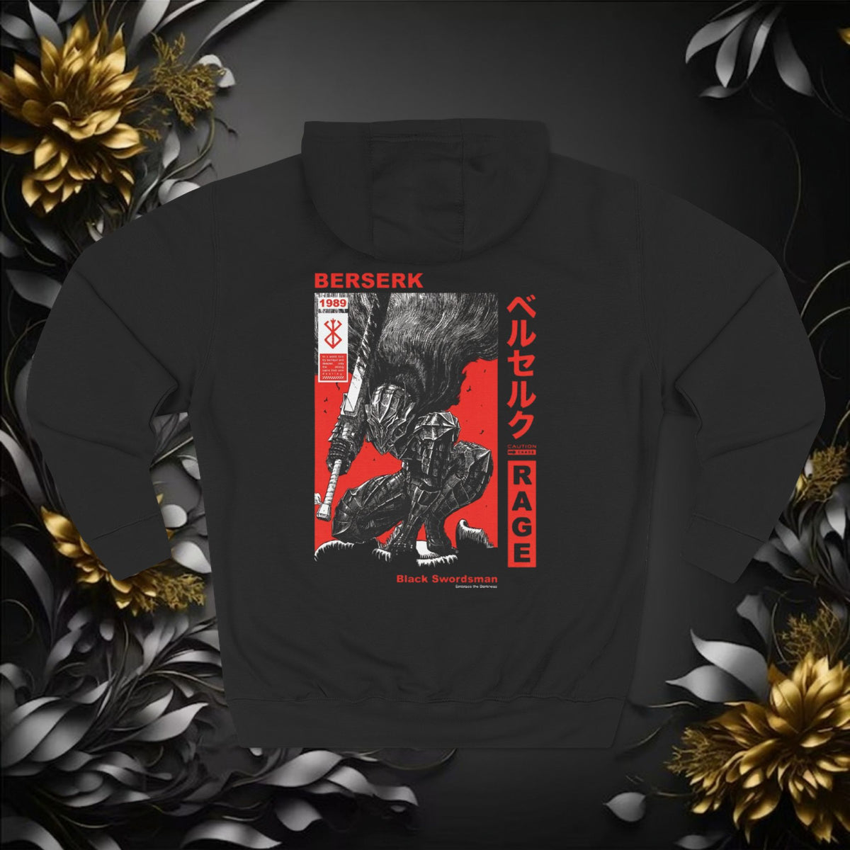 Berserk 'Rage' Graphic Hoodie — Anime Manga Guts Poster Design 🔥