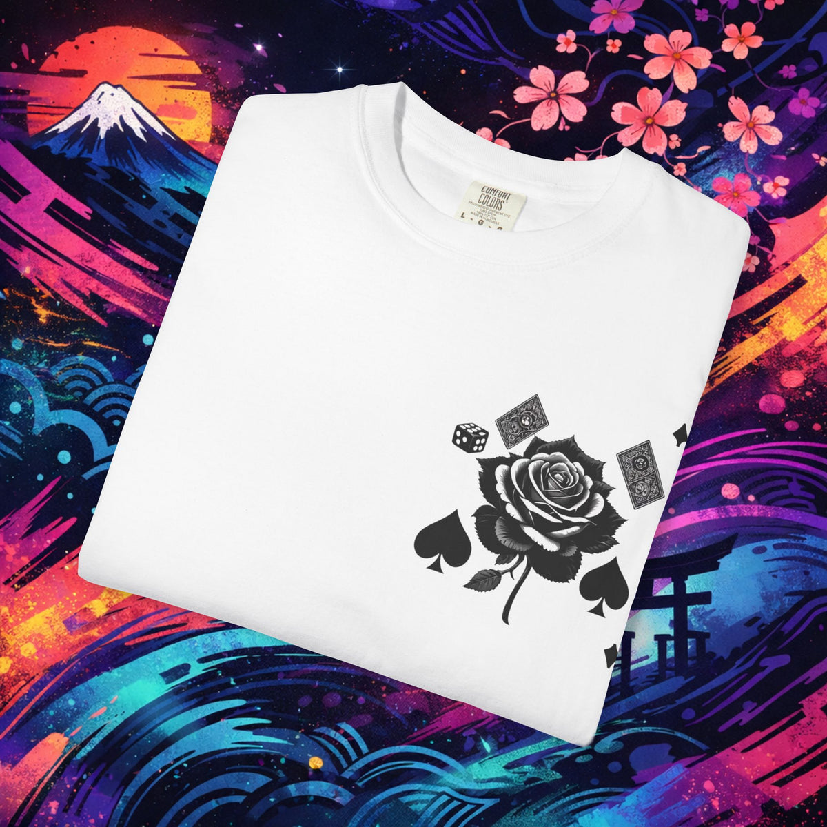 Ace of Roses T-Shirt — Black Floral Playing Cards Tee 🔥