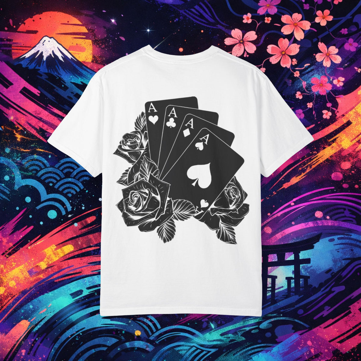Ace of Roses T-Shirt — Black Floral Playing Cards Tee 🔥