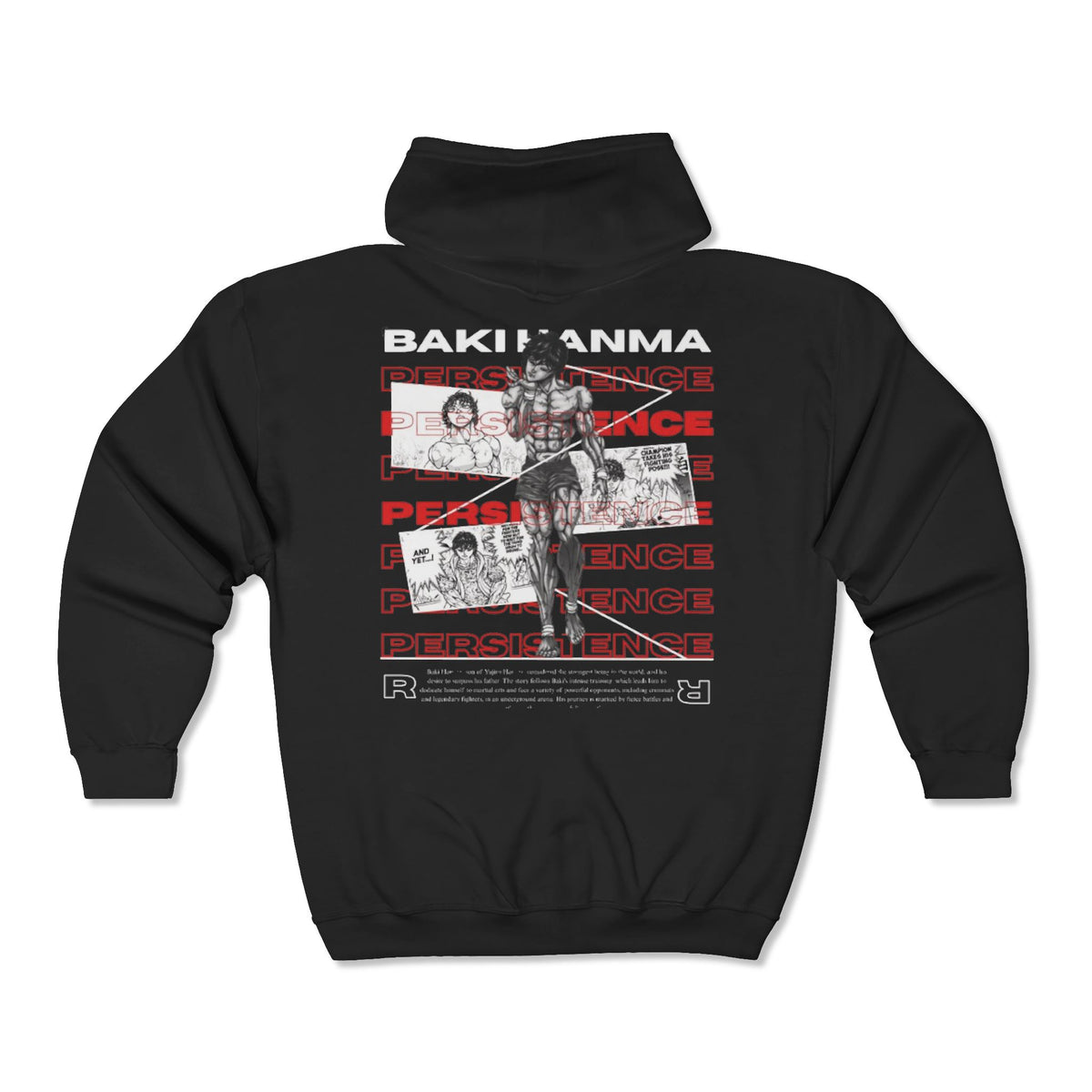 Baki Hanma Zip Hoodie — Anime Martial Arts Graphic Sweatshirt Preference