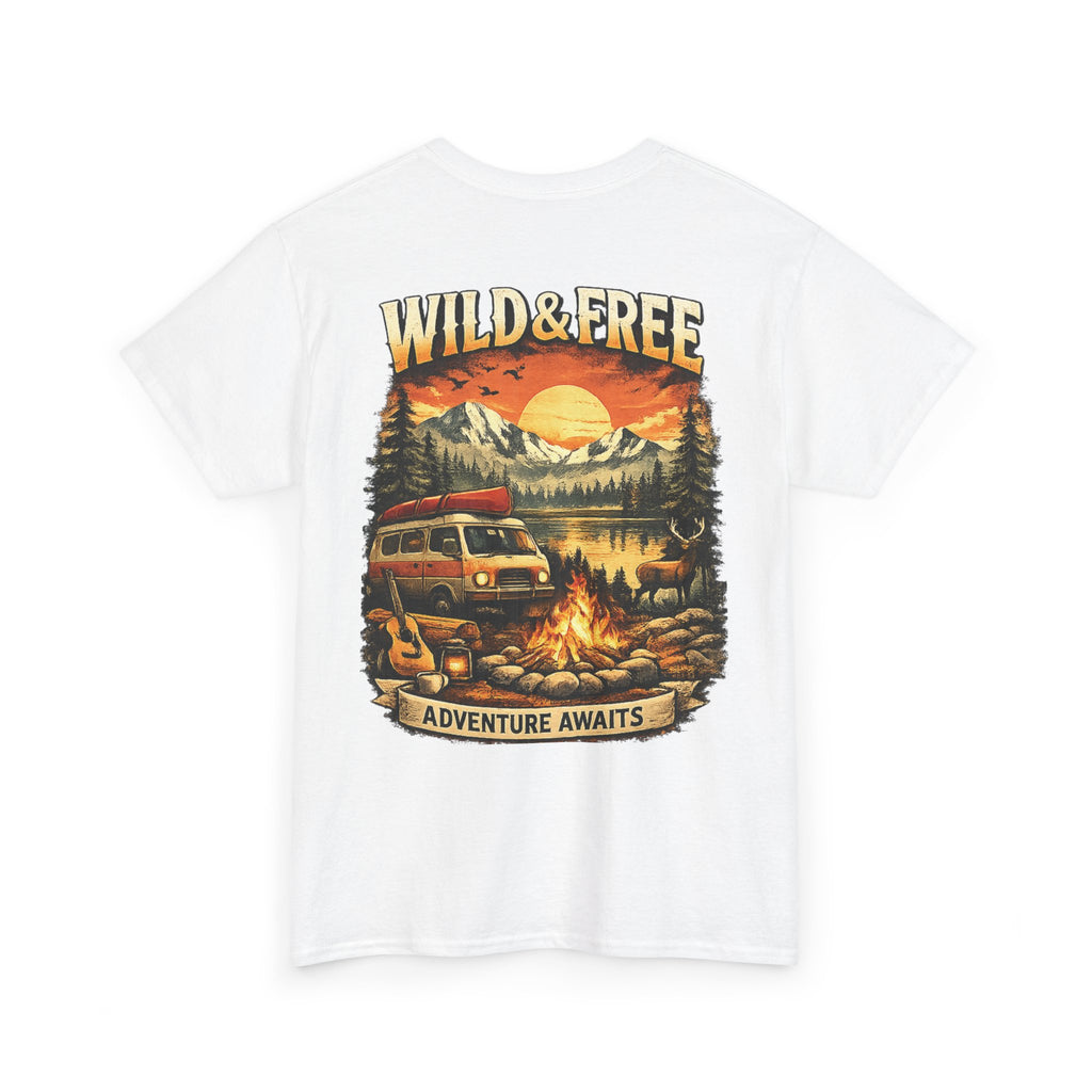 Wild & Free Adventure Tee   Adventure Awaits Camper T‑Shirt