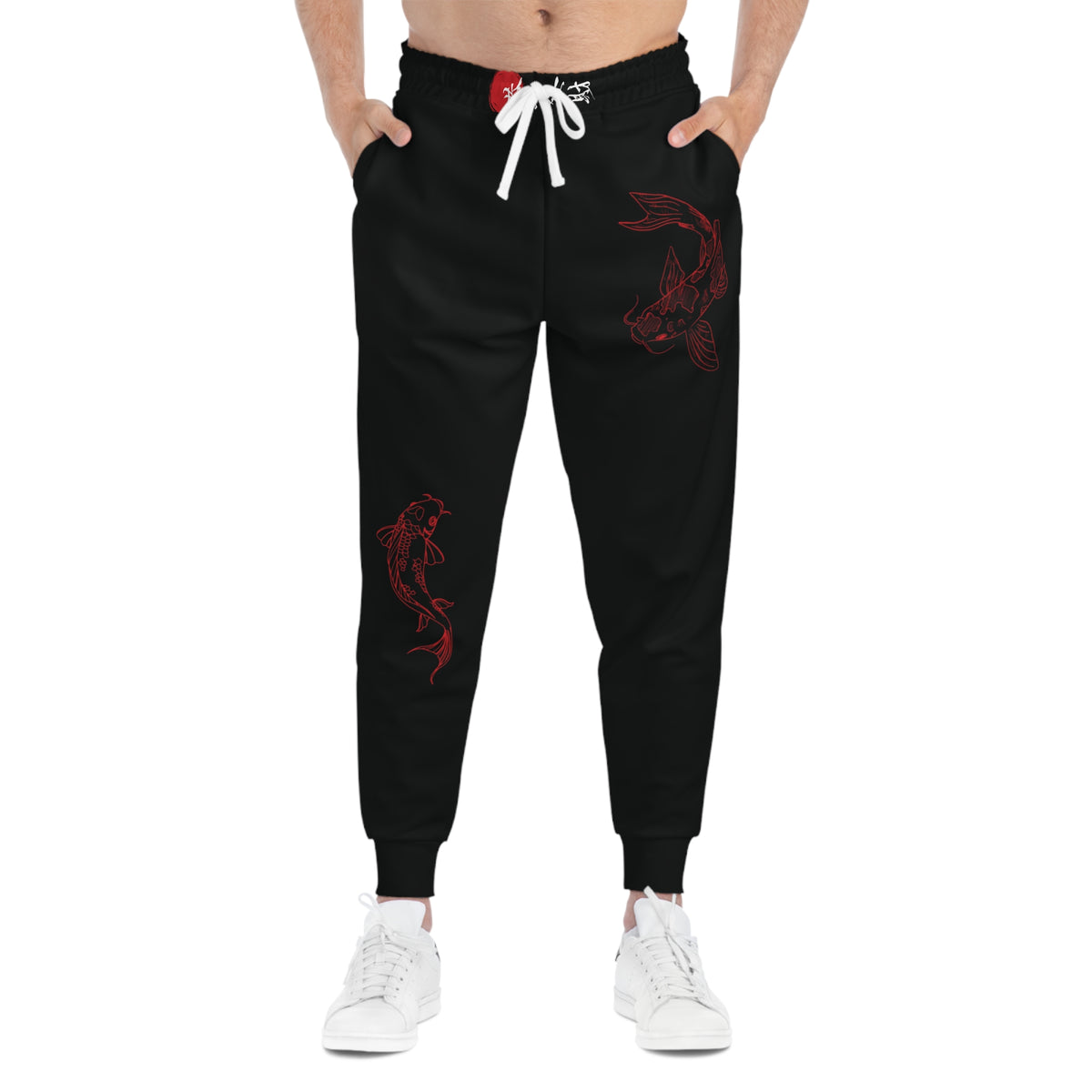 Koi Yin-Yang Joggers    Red Koi Fish Athletic Sweatpants