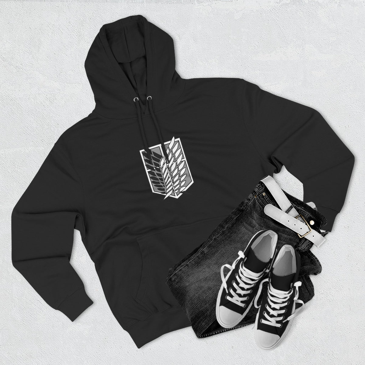 Attack on Titan "Rumbling" Graphic Hoodie — Scout Regiment Emblem Pullover