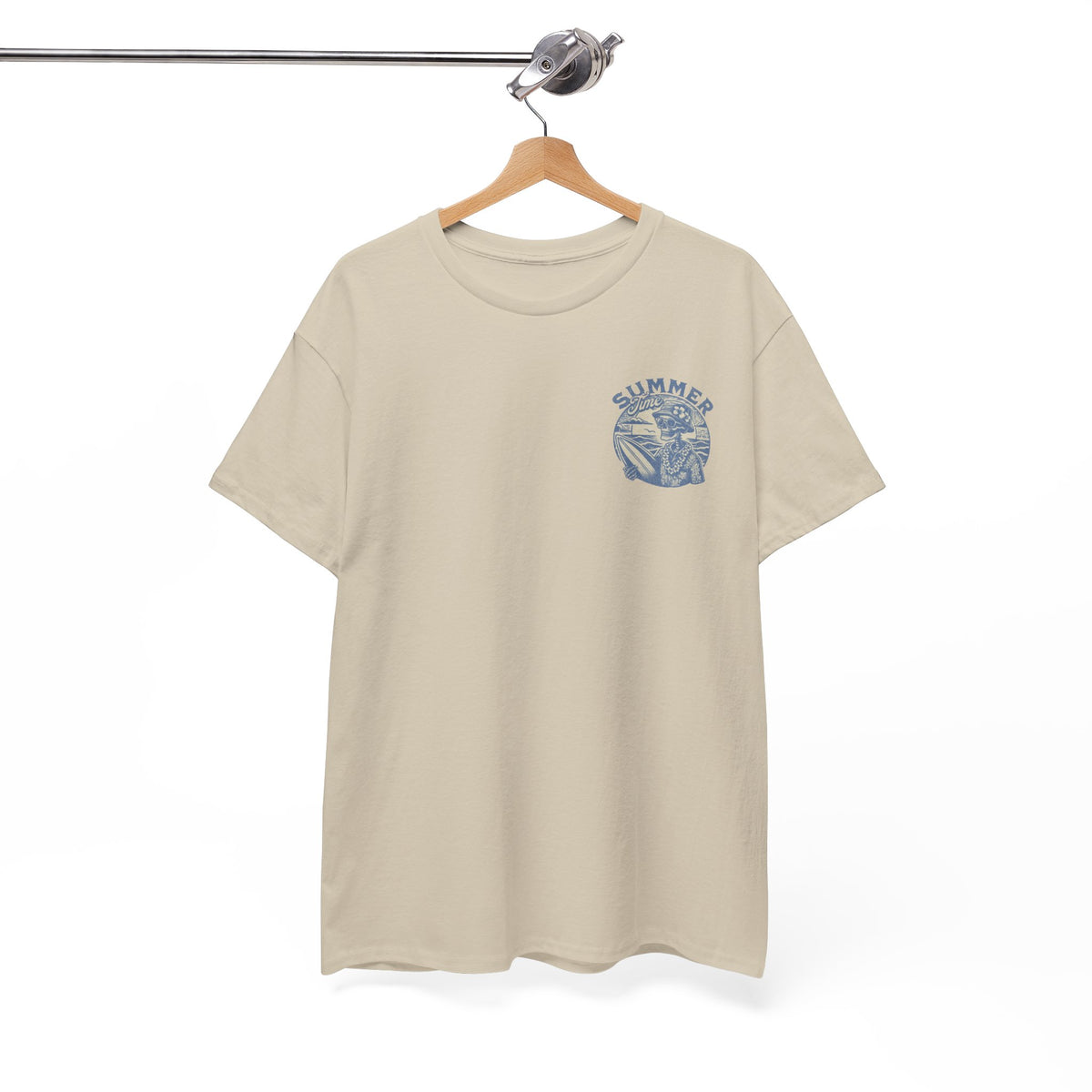 Good Vibes Only Surf summer T‑Shirt   Retro Beach Skull Graphic Tee