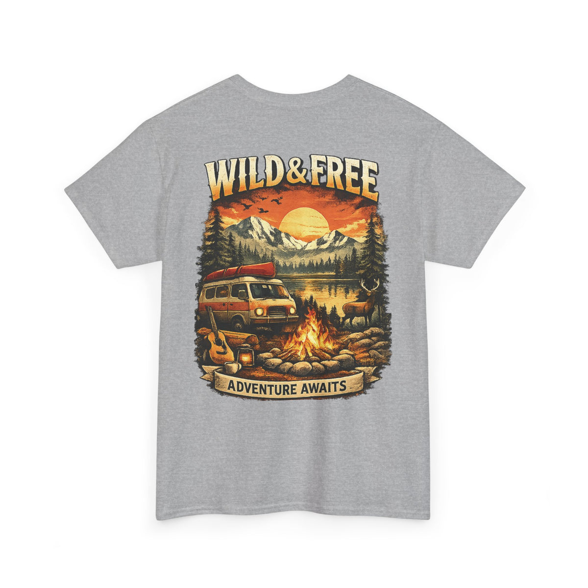 Wild & Free Adventure Tee   Adventure Awaits Camper T‑Shirt