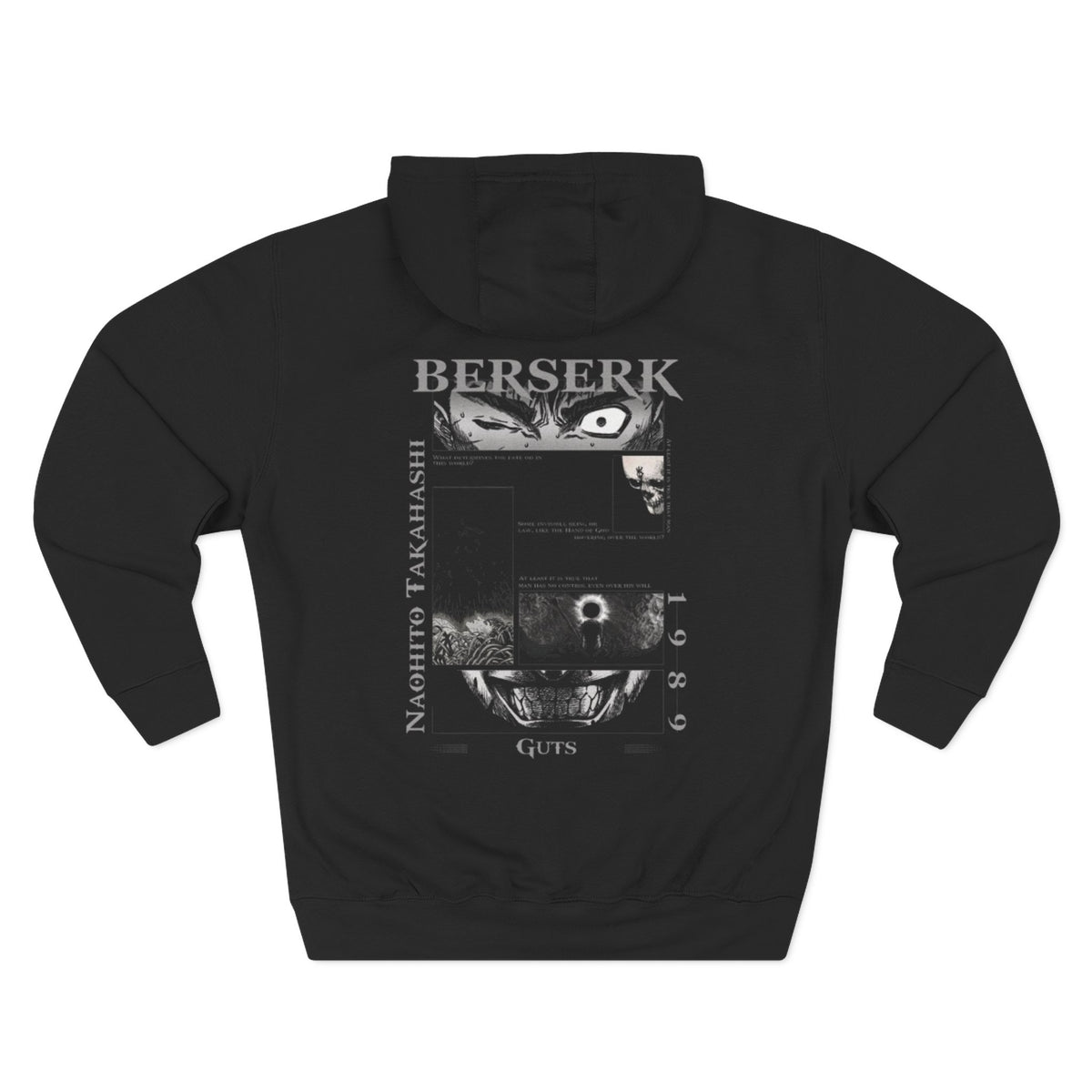 Berserk Graphic Hoodie — Guts Manga Collage Fleece Pullover 🔥