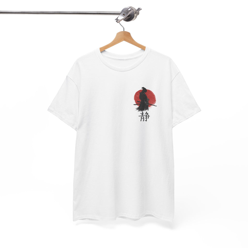 Samurai Tee    Bushido Warrior Shirt with Red Sun Design