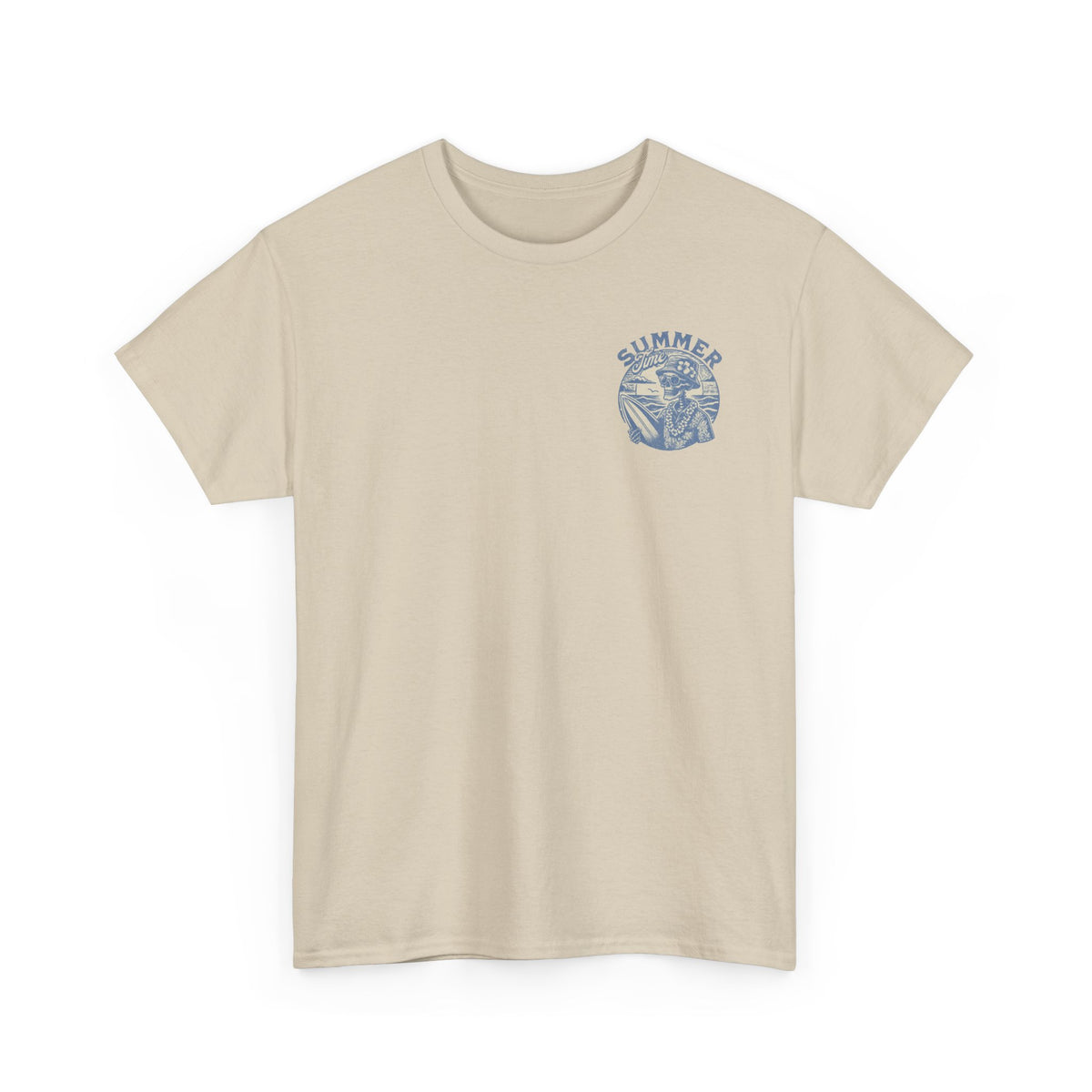 Good Vibes Only Surf summer T‑Shirt   Retro Beach Skull Graphic Tee