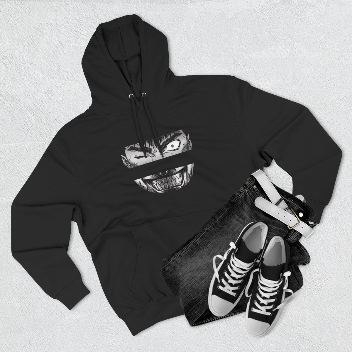 Berserk Graphic Hoodie — Guts Manga Collage Fleece Pullover 🔥