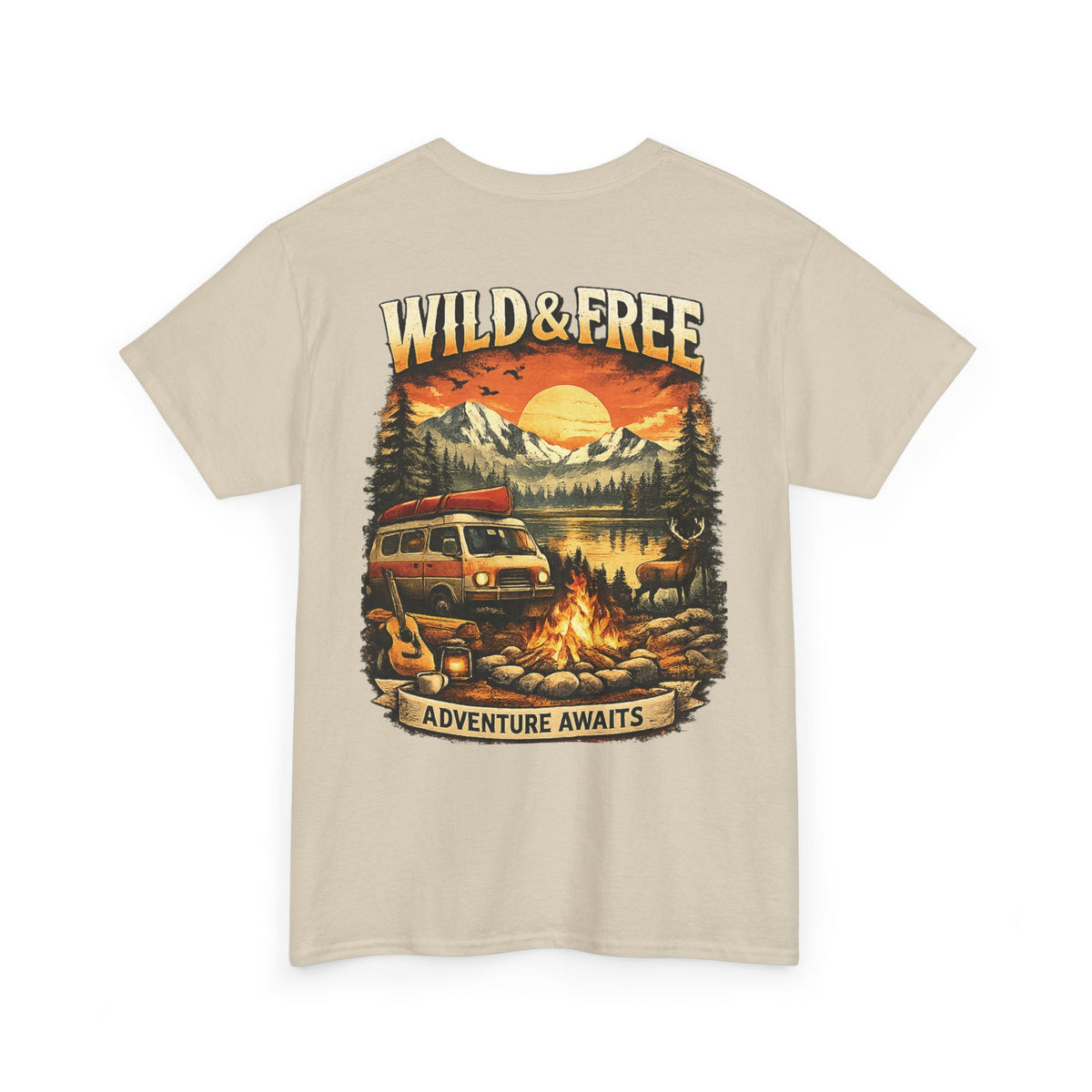 Wild & Free Adventure Tee   Adventure Awaits Camper T‑Shirt