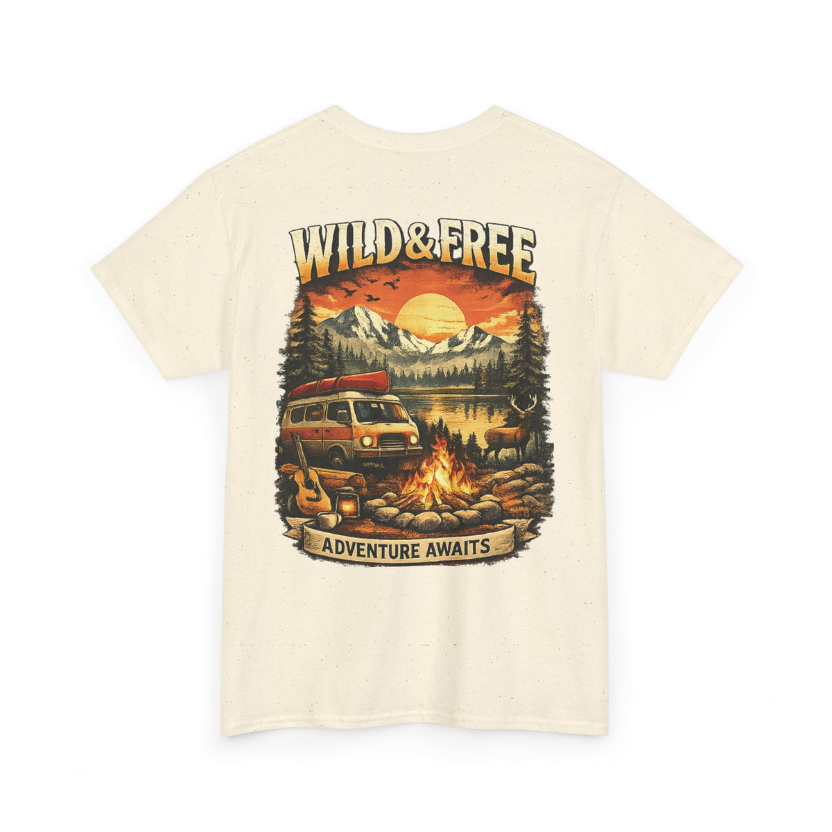 Wild & Free Adventure Tee   Adventure Awaits Camper T‑Shirt