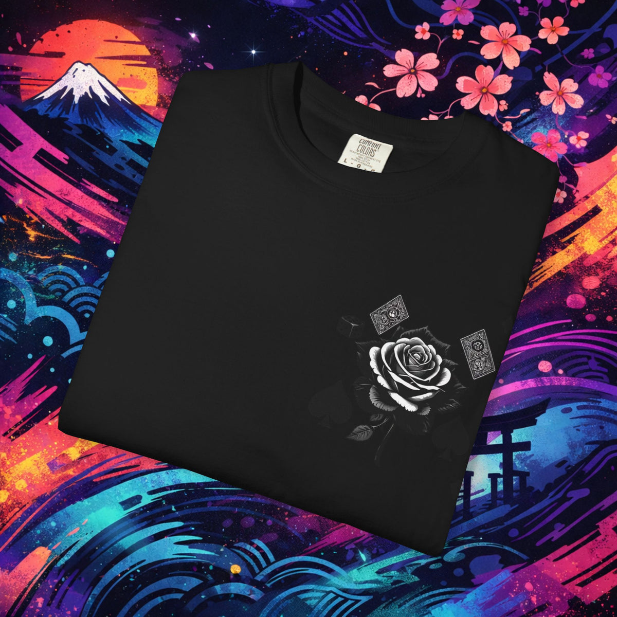 Ace of Roses T-Shirt — Black Floral Playing Cards Tee 🔥