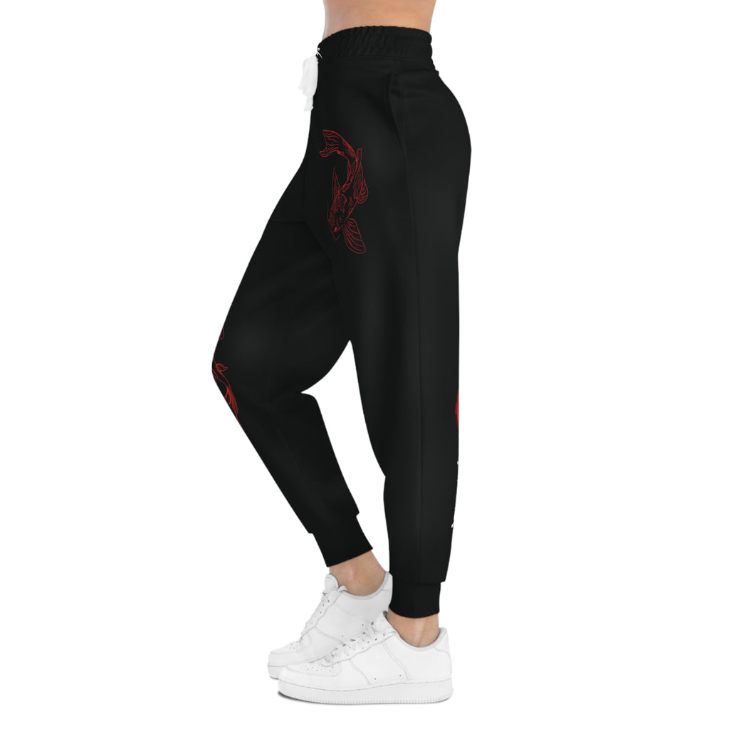 Koi Yin-Yang Joggers    Red Koi Fish Athletic Sweatpants