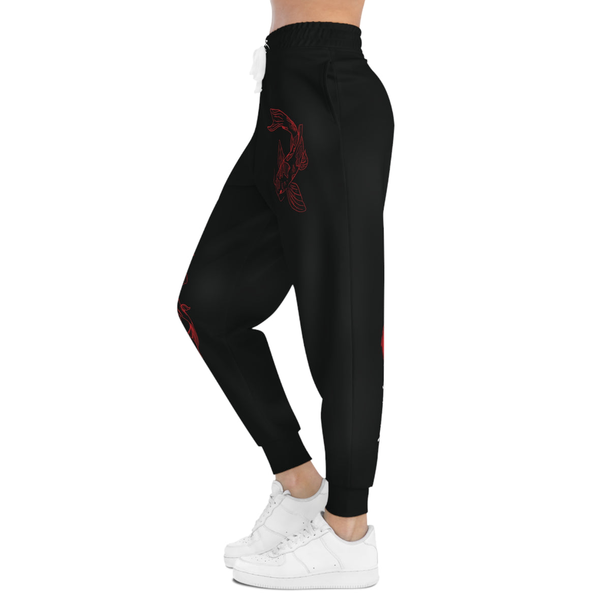 Koi Yin-Yang Joggers    Red Koi Fish Athletic Sweatpants