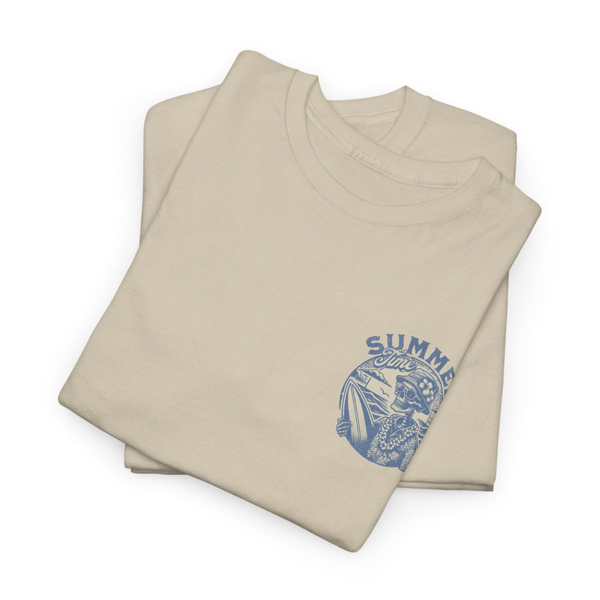 Good Vibes Only Surf summer T‑Shirt   Retro Beach Skull Graphic Tee